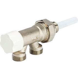 Комплект д/радиатора 1/2"x M24x19 с блоком ниж/подкл мет/пласт ручн/регулир  АКЦИЯ!