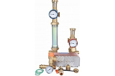 Группа насосная с теплообменником 18 пластин, без насоса в теплоизоляции (SDG-0038-182501) STOUT