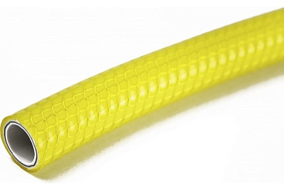 Шланг поливочный пятислойн. "ПОТОК400" 3/4" 5-ти слойный, арм,желтый (бухта 50м) 19-50 СКИДКА 20% ВСЕМ