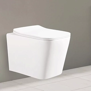 Унитаз подвесной Cerutti SPA " MAIELLA Aria PP" безободковый сид.пластик м/лифт CT10479 АКЦИЯ!