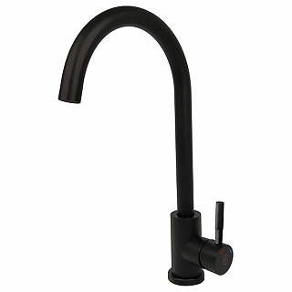 Смеситель д/кухни SOLID d35 черный нерж., гайка 3503 ARGO 43326
