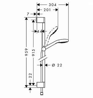 Душевая стойка Croma Select E Multi белый/хром  26590400 HG