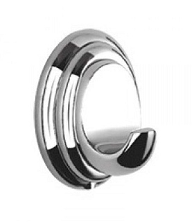 Крючок одинарный Графит самоклейка без сверления, нерж. ст (5405)