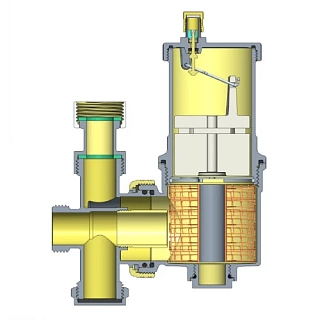 Сепаратор воздуха с универсальным Т-образным соединением 3/4" (V12G20-1) GAOBO