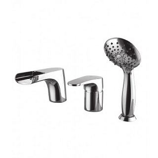 Смеситель врезной на борт ванны 3 отверстия "SHIFT" (4345С) LEMARK  