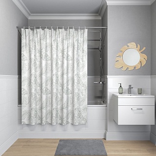 Штора для ванной комнаты, IDDIS, 200*180 см, полиэстер, Basic ,B48P218i11 (10865)