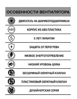 Вентилятор BREEZE 4 Matt black осевой (настенный,потолочный) 