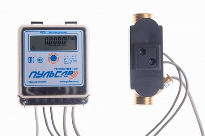 Теплосчётчик ультр. "Пульсар" Ду32; qp=6,0 м3/час; прямой; Тmax=105°С; МПИ 6лет (Н00003390)