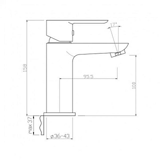 Смеситель д/умывальника TITAN картр. d35  3504 ARGO 41973 
