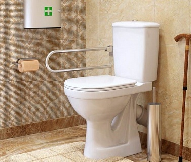 Унитаз-комп "Персона" белый  Стандарт с поручнем  (высота чаши 45см) (Ст.Оскол )