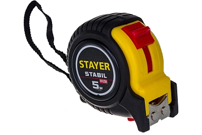 Рулетка 5м  х 25 мм с двухсторонней шкалой, STAYER Stabil Professional  (34131-05-25_z02)
