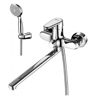 Смеситель д/ванны "POINT" (0351С) 35 мм. плоский излив 300мм дивертор керамич LEMARK ВЫГОДА!!