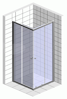 Ограждение душевое BELBAGNO UNO-A-2-90-C-Cr (без поддона) стекло прозрачное