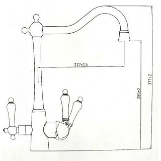 Смес д/кухни Kaiser Vincent ф35 боковой под фильтр бронза (31844-3)