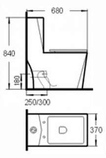 Унитаз моноблок 800-2007 MELANA
