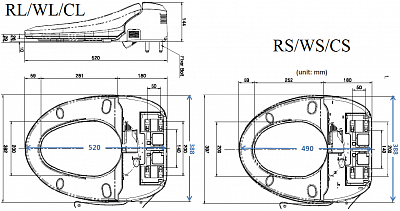 Сиденье-биде д/унитаза  электронное JK900 WS (500мм.) 