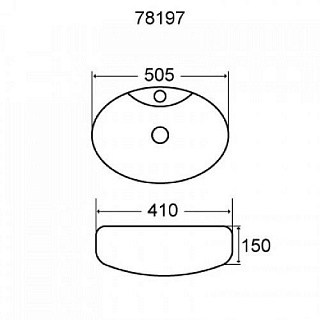 Умывальник фигурный А455 (78197) MELANA