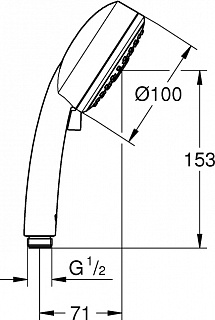 Лейка д/душа GROHE Tempesta New Cosmopolitan 3 режима (27572002)  АКЦИЯ!!!