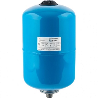 Гидроаккумулятор   12 л. 8бар. 3/4" верт.,  диафрагма (STW-0001-000012) STOUT