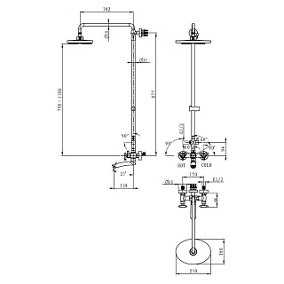 Душ. система KAISER Trio 3-листник (57188)
