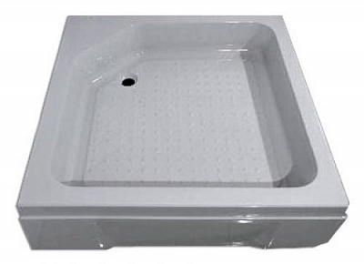 Поддон акриловый 0,9х0,9х0,24  WEMOR квадрат S + сифон