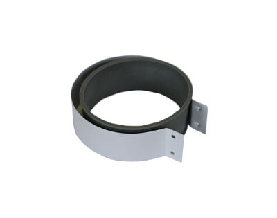 Хомут стальной с резиновой муфтой для соединения труб ?80