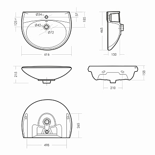 Умывальник "Виктория" бел. (Самара) 