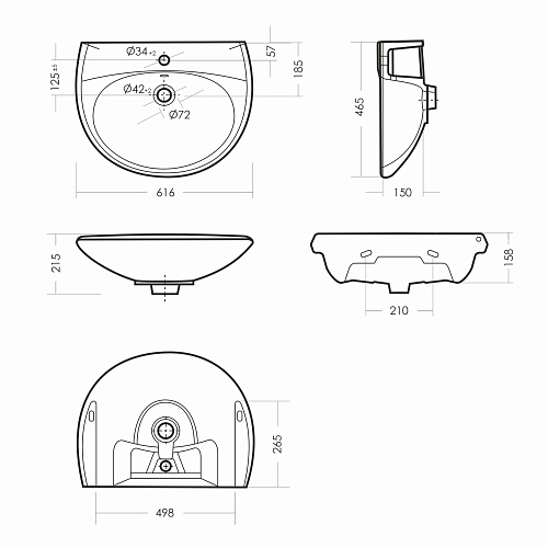 Умывальник "Виктория" бел. (Самара) 