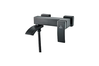 Смеситель д/ванны к/н  ROSE черный R1552H