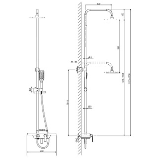 Душевая система "TROPIC" (7006C) с изливом LEMARK  ВЫГОДА!!