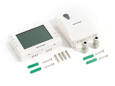 Термостат комнатный программируемый Teplocom TS-Prog-2AA/3А-RF,беспроводной (915)