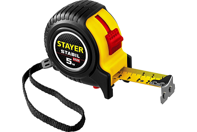 Рулетка 5м  х 25 мм с двухсторонней шкалой, STAYER Stabil Professional  (34131-05-25_z02)