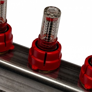 Коллектор 7-вых. нерж.ст. с расходомер. (SMS 0917 000007) STOUT