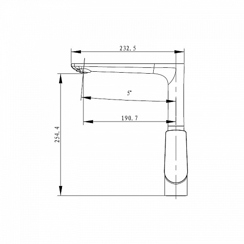 Смес д/кухни Kaiser Atrio ф35 бок. белый хром (60044)