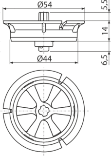 Регулятор скорости потока воды ALCAPLAST P115