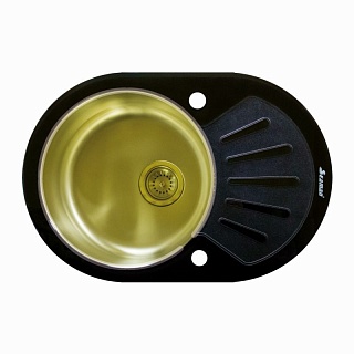 Кухонная мойка Seaman Eco Glass SMG-730B Gold (PVD)