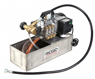 Насос опрессовочный RIDGID 1460-E (9л/мин, 25бар, 1580Вт, нерж контейнер, 3-и керам.плунжера) 19021