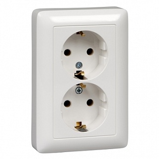 Розетка внутр. двойная с/з "Хит" Schneider Electric (399320)