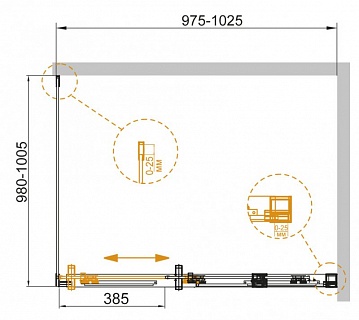 ДУШЕВОЙ УГОЛОК CEZARES DUET-SOFT-A-1 100/100-C-Cr-L