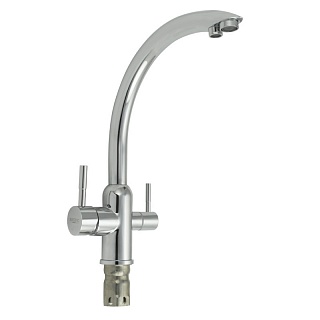 MAGNUS Смеситель д/кухни, хром С-обр.излив, под фильтр, из нерж ст марка 304 код 9266 снят с производства