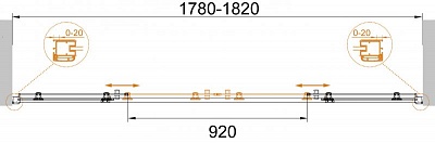 ДУШЕВАЯ ДВЕРЬ В НИШУ CEZARES ANIMA BF-2 170-P-Cr