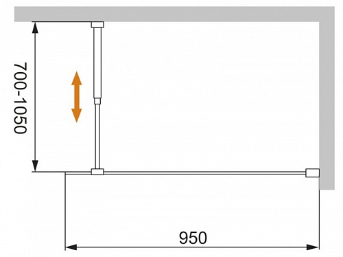 ДУШЕВАЯ ПЕРЕГОРОДКА CEZARES LIBERTA-L-1 95-C-Cr