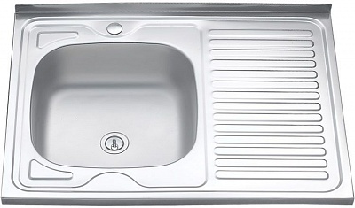 Мойка нерж накладная  MELANA 60*80 левая 0,8/180 007tL