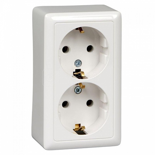 Розетка наруж. двойная б/з "Хит" Schneider Electric (399123)