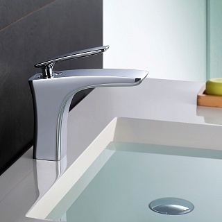 Смеситель д/умывальника "BELLARIO" (6806С)  35 мм.  моно хром LEMARK