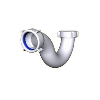 Колено-сифон для ванны без выпуска прямоточный пластик 1 1/2" Ани пласт Е100  (90)