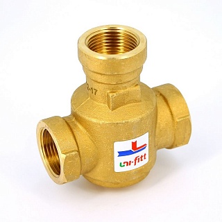 Клапан В 1"  вн. резьба, 3-х ходовый термостатич. 60*С Kvs 9, боковое смешение "Uni-Fitt" (358G6094)