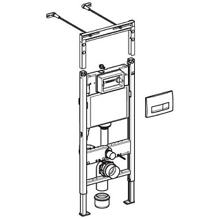 Система инсталляции д/унитаза GEBERIT 458.125.21.1, + кнопка хром
