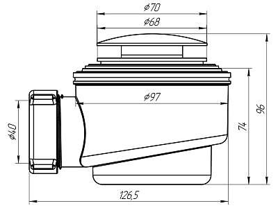 Сифон для душевого поддона 1 1/2" 50, хром, сетка Ани пласт E410C(12)