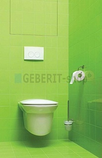 Система инсталляции д/унитаза GEBERIT 458.122.11.1 Duofix Plattenbau кнопка белый глянец